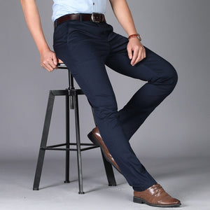 Cotton Stretch Casual Suit Trousers