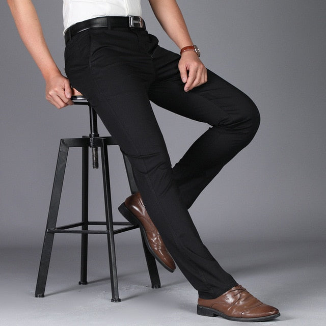 Cotton Stretch Casual Suit Trousers