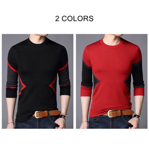 Men’s Slim Fit Geo-Knitted Sweater