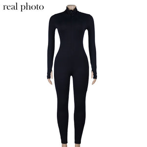 Women’s Sporty Long Sleeve Rumper Jumpsuit
