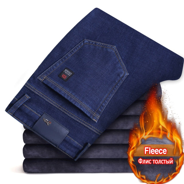 Men’s Slim Fit Fleece Jeans