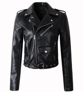 Women’s PU Leather Motorcycle Jacket
